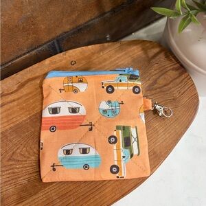 Camper print coin pouch